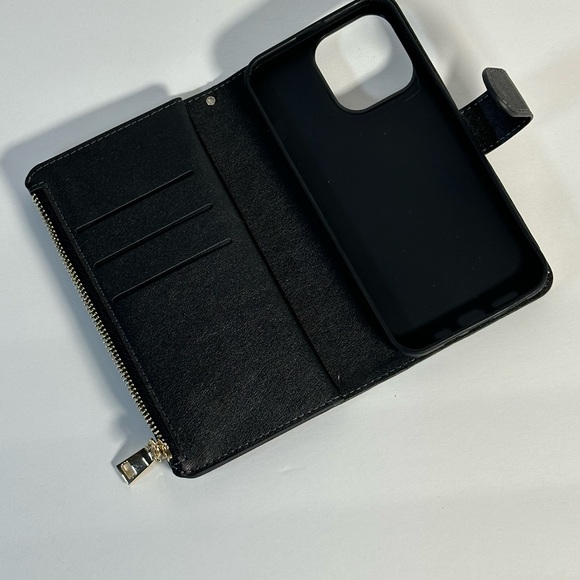 Black Cell Phone Case Wallet - Picture 5 of 6